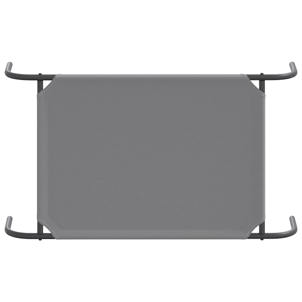 vidaXL Ανυψωμένο κρεβάτι σκύλου γκρι 90x50x20 cm ύφασμα Οξφόρδης
