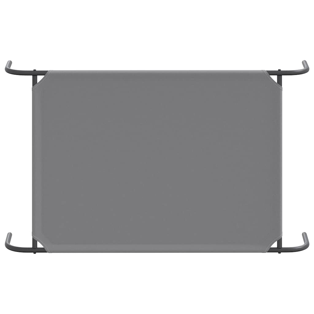 vidaXL Ανυψωμένο κρεβάτι σκύλου γκρι 110x65x20 cm ύφασμα Οξφόρδης