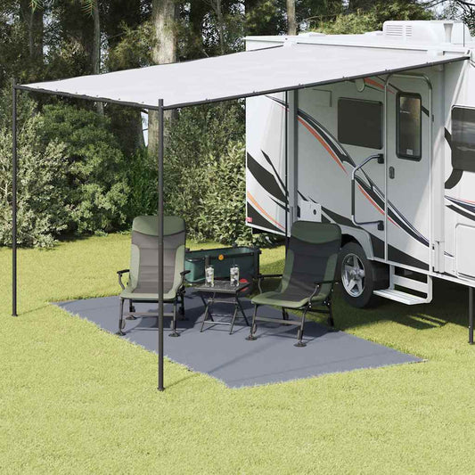 vidaXL Χαλκάκι Σκηνής Μπλε και Γκρι 400 x 200 cm Πολυαιθυλένιο