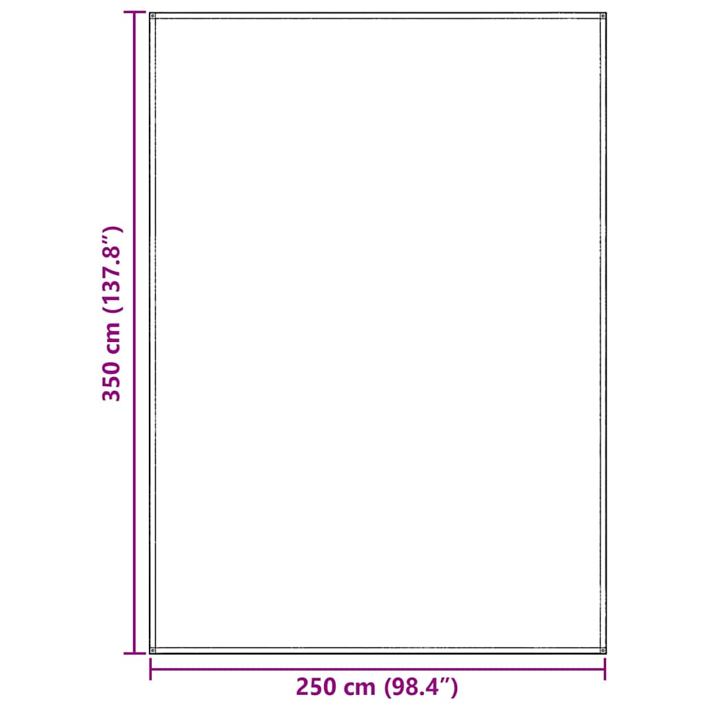 vidaXL Χαλκάκι Σκηνής Μπλε και Γκρι 350 x 250 εκ Πολυαιθυλένιο