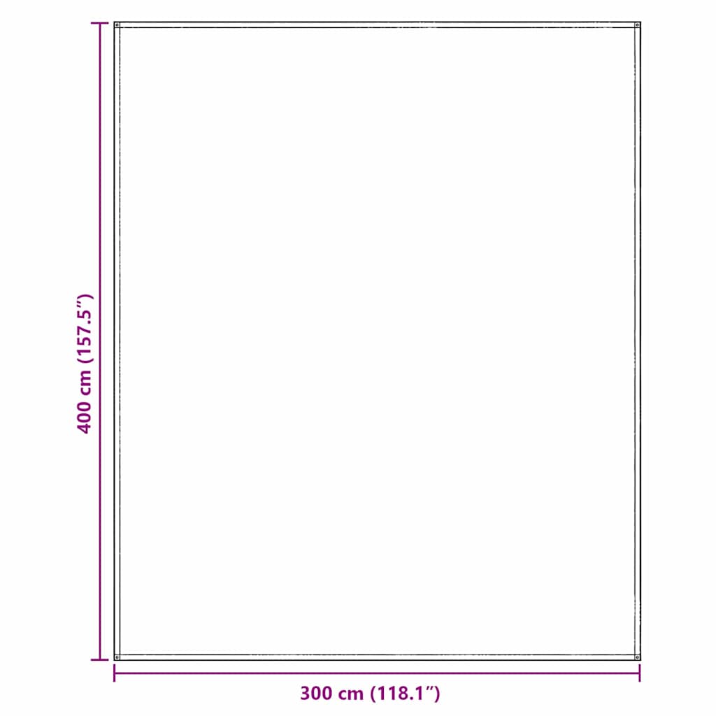 vidaXL Χαλκάκι Σκηνής Μπλε και Γκρι 400 x 300 εκ Πολυαιθυλένιο