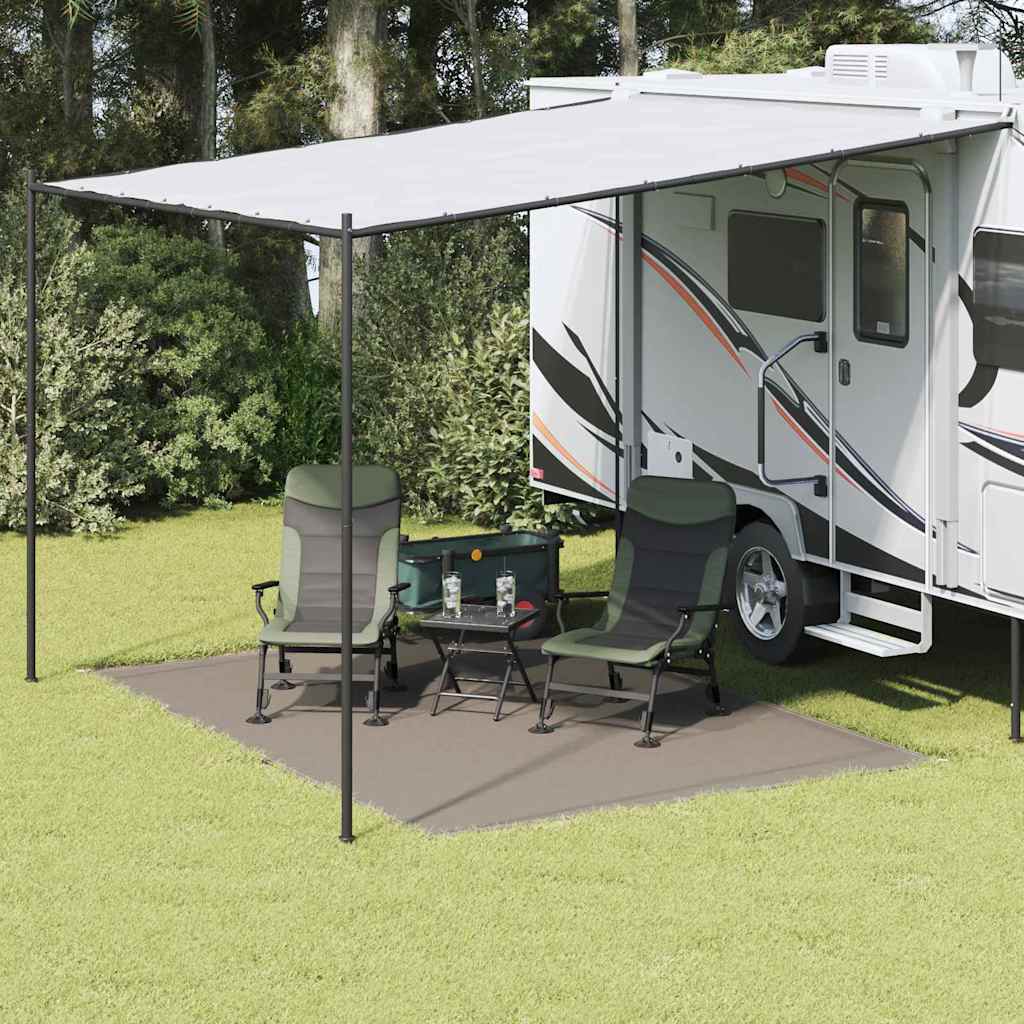 vidaXL Χαλκάκι Σκηνής Ανοιχτό γκρι 350 x 250 εκ Πολυαιθυλένιο