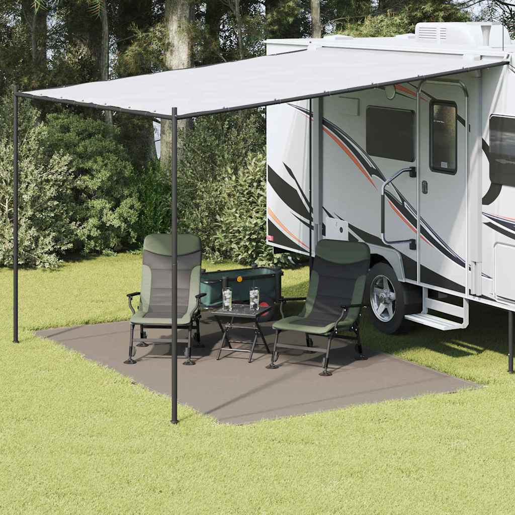 vidaXL Χαλκάκι Σκηνής Ανοιχτό γκρι 400 x 250 cm Πολυαιθυλένιο