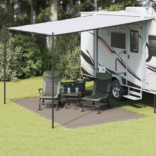vidaXL Χαλκάκι Σκηνής Ανοιχτό γκρι 400 x 250 cm Πολυαιθυλένιο