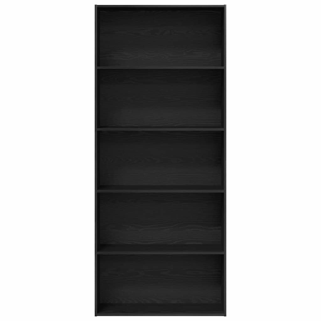 vidaXL Βιβλιοθήκη Μαύρη Δρυς 80x30x189 εκ. από Τεχνητό Ξύλο