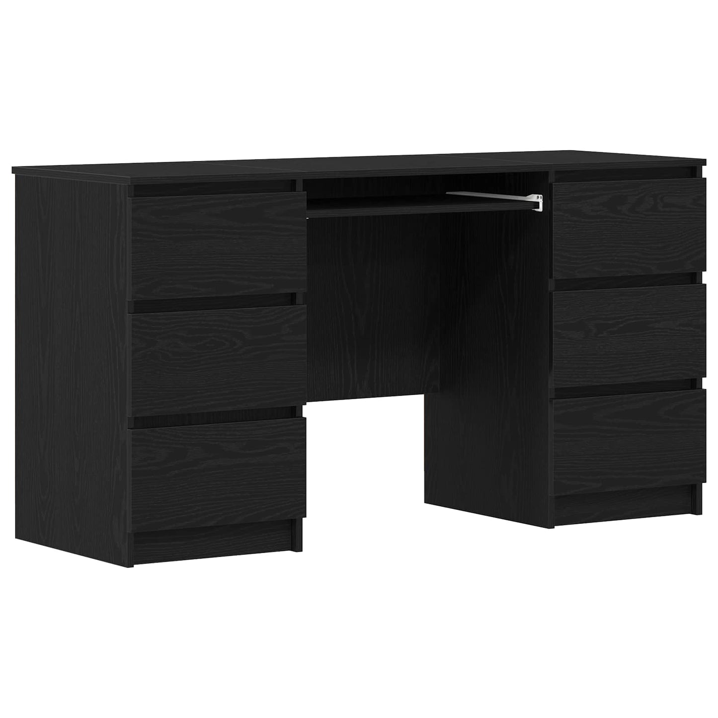 vidaXL Γραφείο Μαύρη δρυς 140 x 50 x 76 εκ. Επεξεργασμένο ξύλο