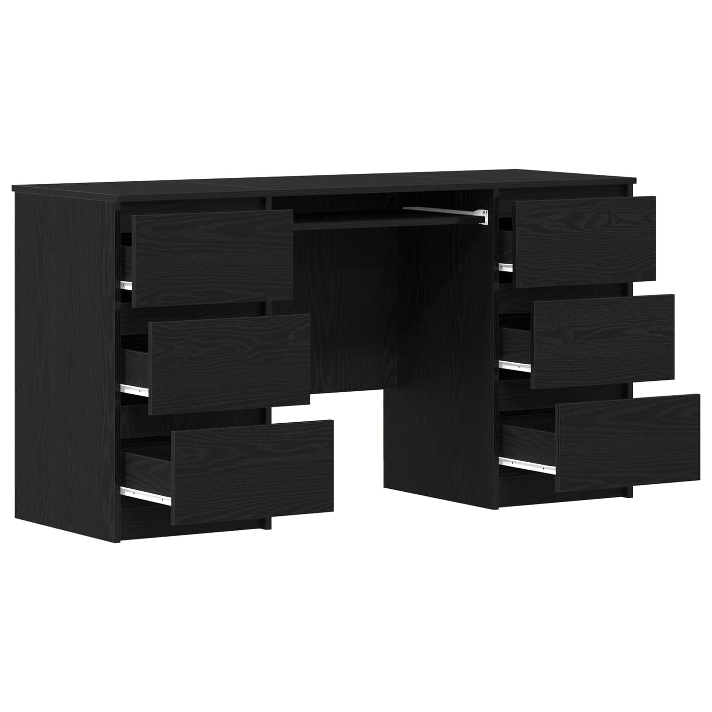 vidaXL Γραφείο Μαύρη δρυς 140 x 50 x 76 εκ. Επεξεργασμένο ξύλο