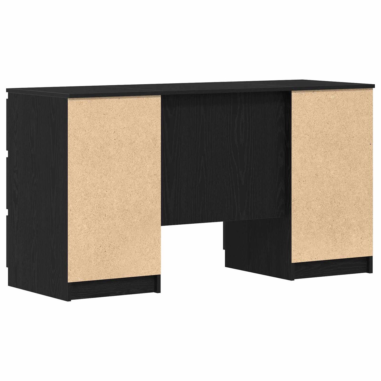 vidaXL Γραφείο Μαύρη δρυς 140 x 50 x 76 εκ. Επεξεργασμένο ξύλο