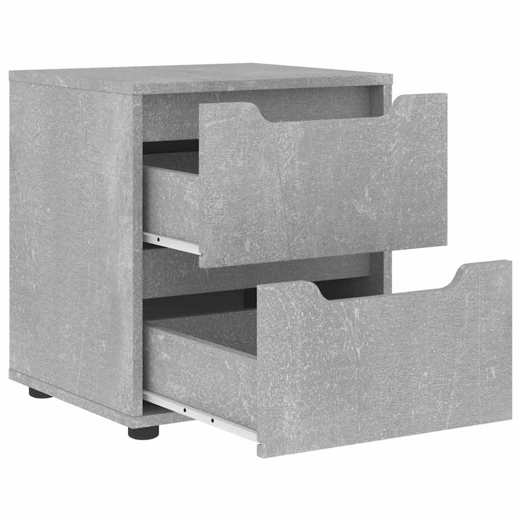 vidaXL Κομοδίνο VISNES Μπετόν Γκρι 45x40x50 cm Επεξεργασμένο ξύλο