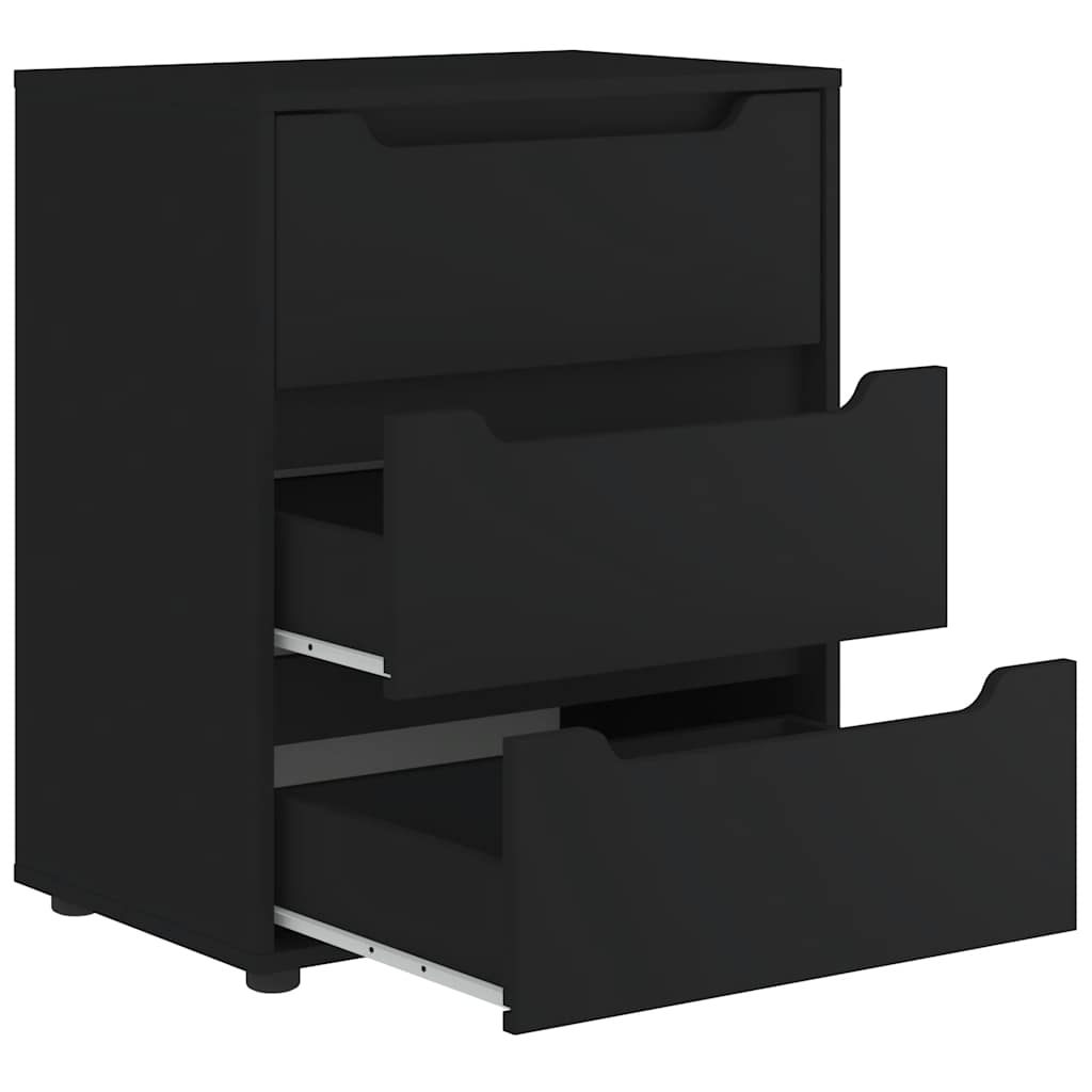 vidaXL Sideboard "VISNES" Μαύρο 60x40x73 cm Ξύλο μηχανής