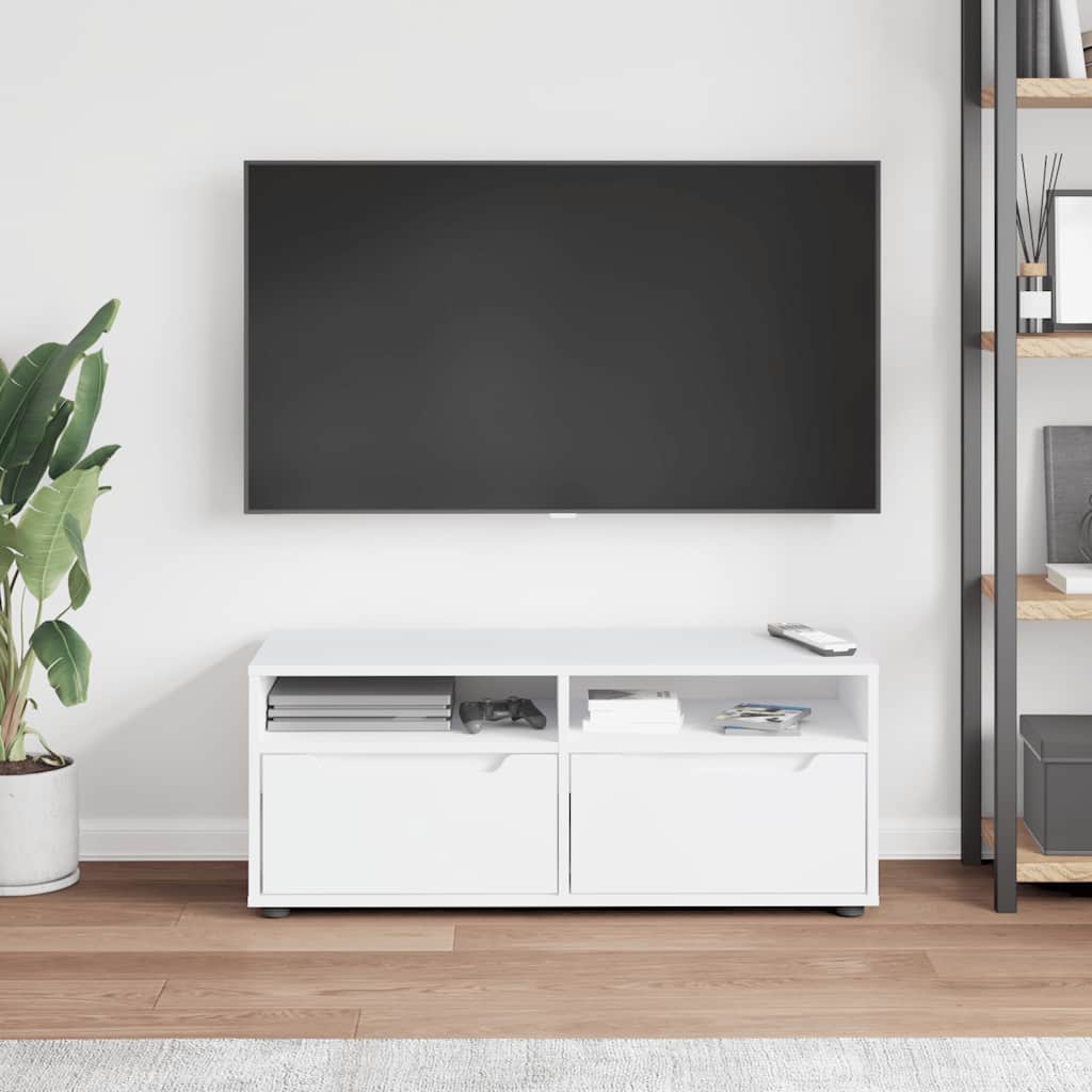 vidaXL Έπιπλο Τηλεόρασης VISNES Λευκό 100x40x38 εκ. από Τεχνητό Ξύλο