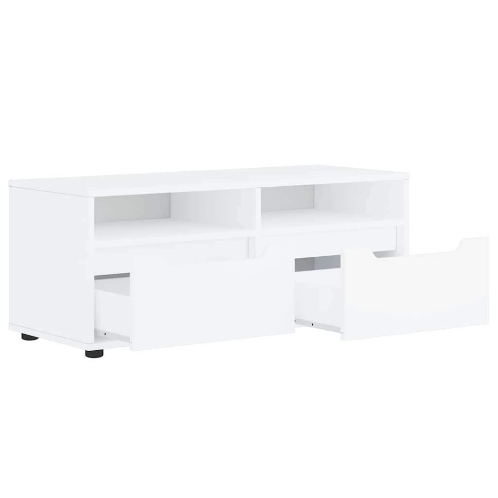 vidaXL Έπιπλο Τηλεόρασης VISNES Λευκό 100x40x38 εκ. από Τεχνητό Ξύλο