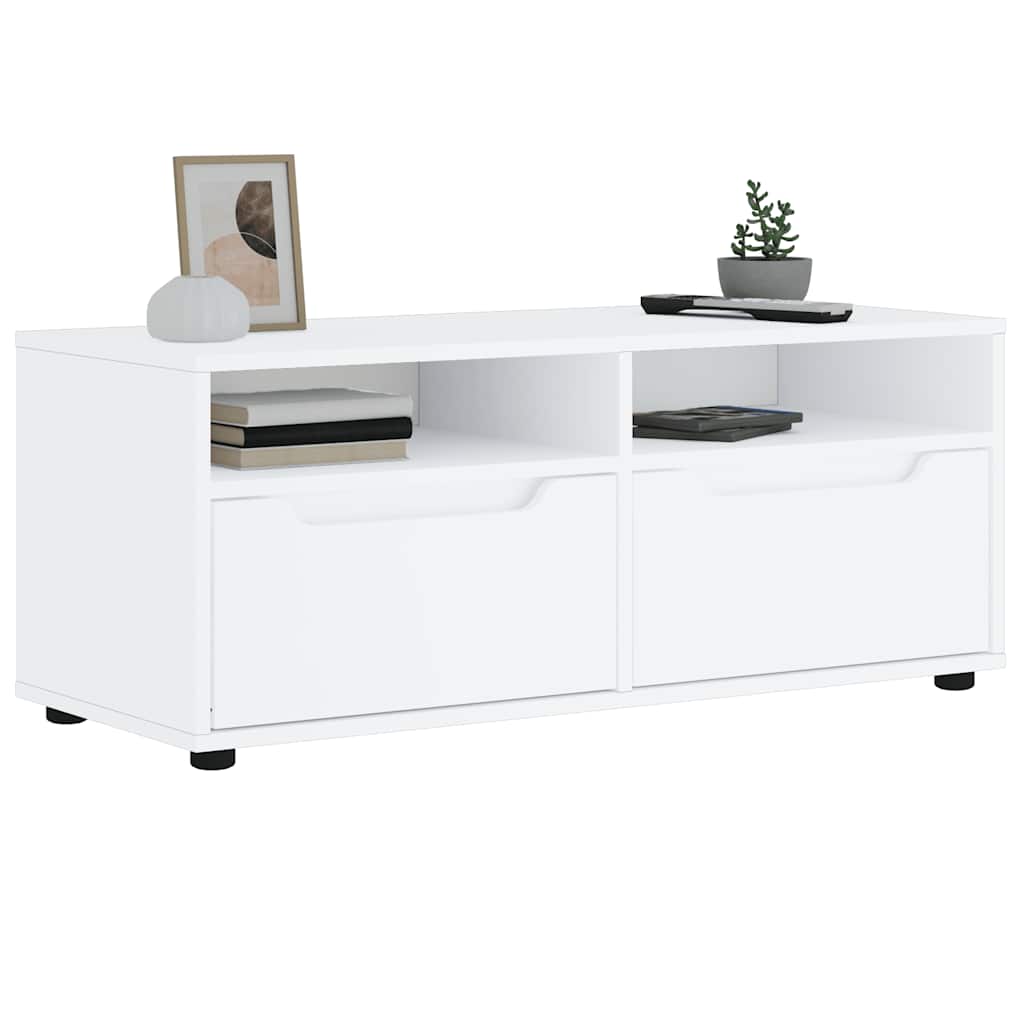 vidaXL Έπιπλο Τηλεόρασης VISNES Λευκό 100x40x38 εκ. από Τεχνητό Ξύλο