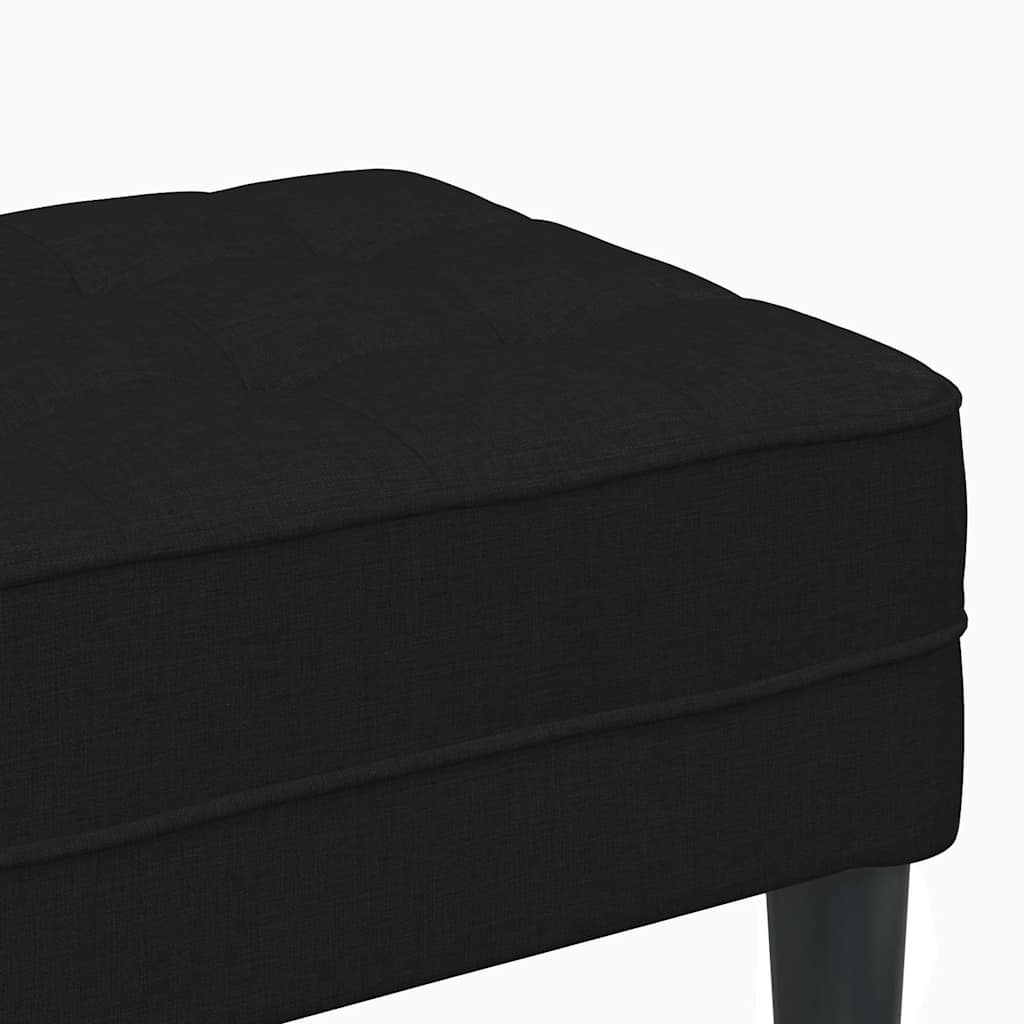 vidaXL παγκάκι Μαύρο 113 x 57 x 39 εκ. ύφασμα