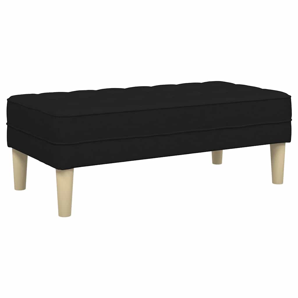 vidaXL παγκάκι Μαύρο 113 x 57 x 39 εκ. ύφασμα