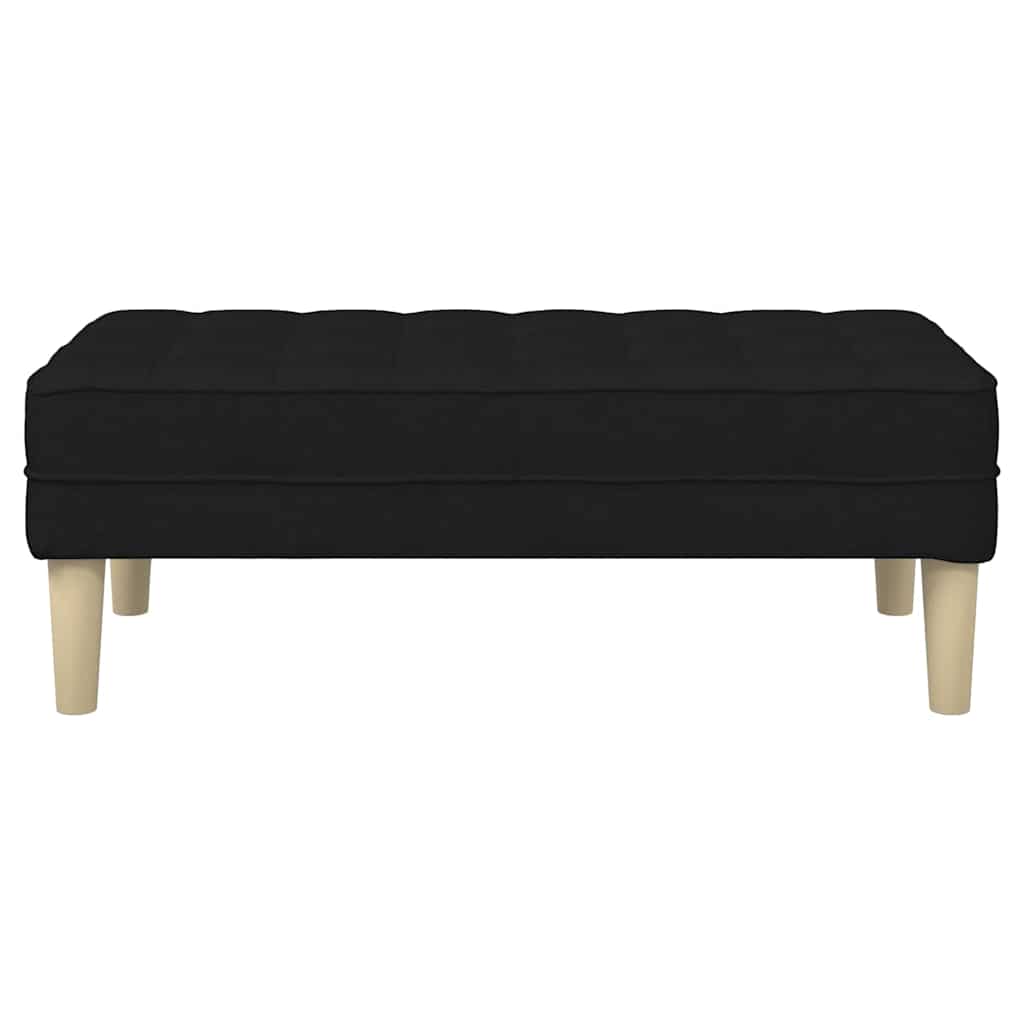 vidaXL παγκάκι Μαύρο 113 x 57 x 39 εκ. ύφασμα