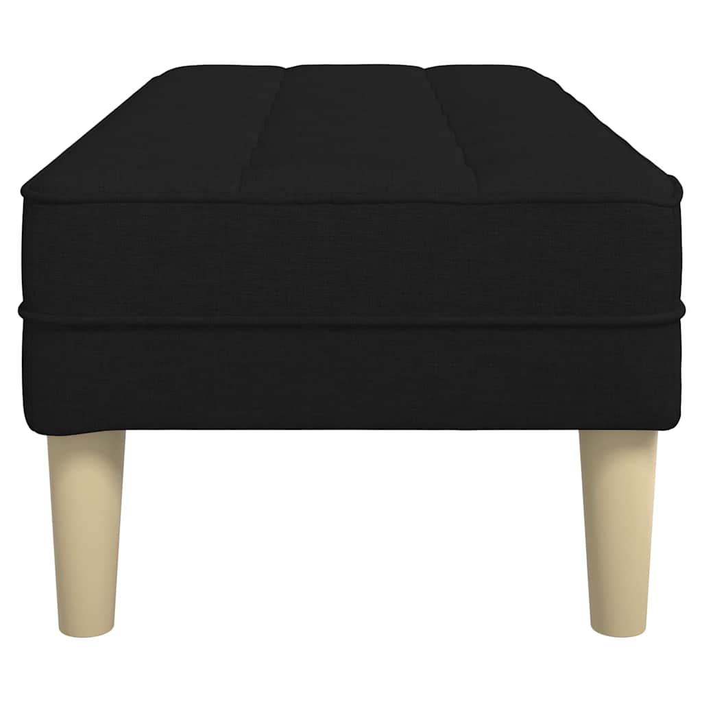 vidaXL παγκάκι Μαύρο 113 x 57 x 39 εκ. ύφασμα