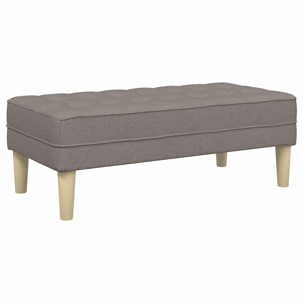 vidaXL παγκάκι με μαξιλάρι Taupe 113 x 57 x 39 εκ. ύφασμα