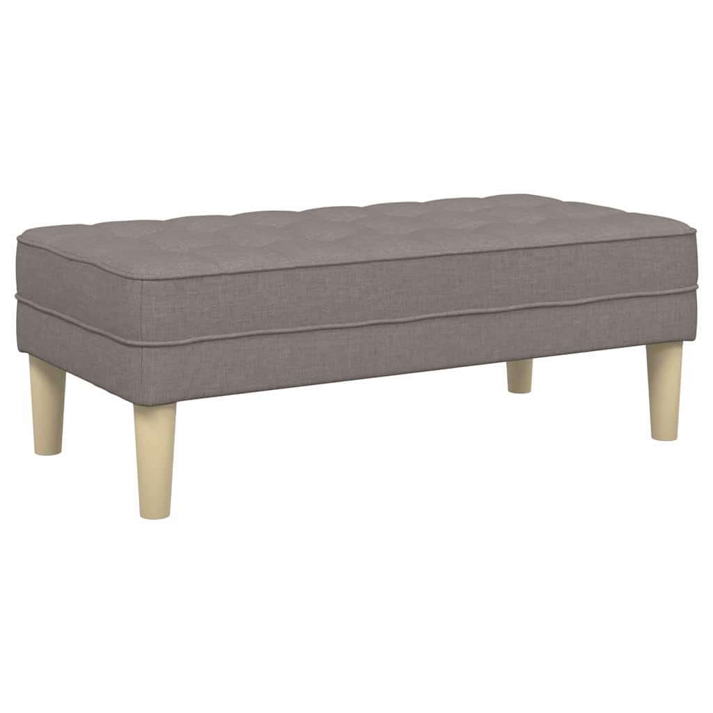 vidaXL παγκάκι με μαξιλάρι Taupe 113 x 57 x 39 εκ. ύφασμα