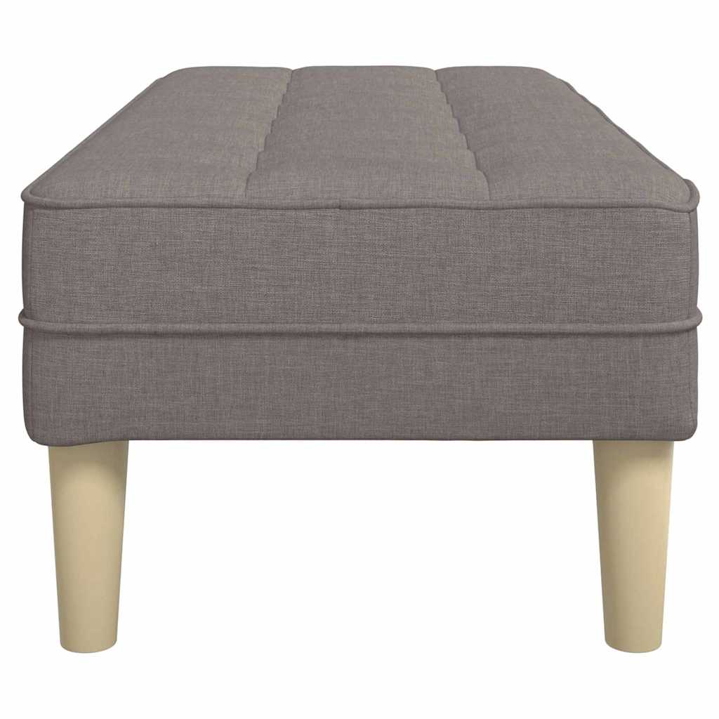 vidaXL παγκάκι με μαξιλάρι Taupe 113 x 57 x 39 εκ. ύφασμα