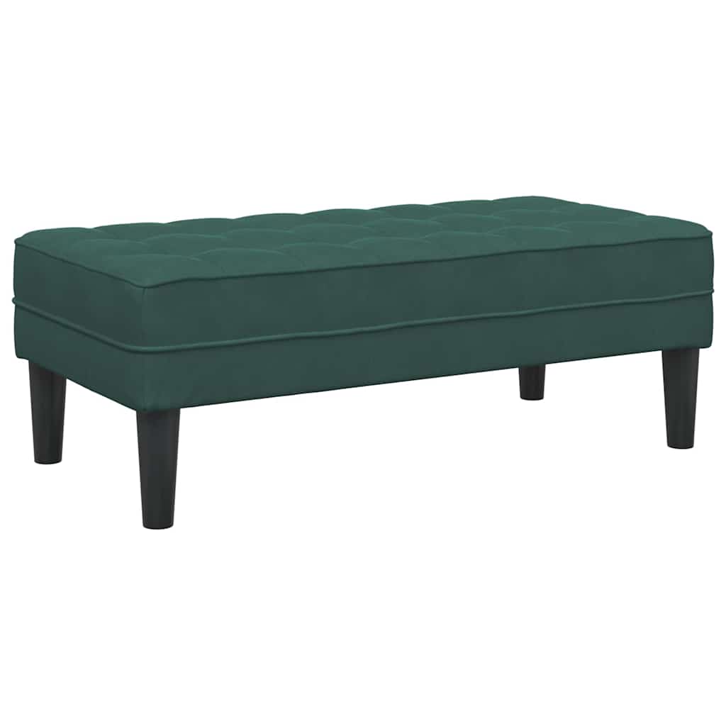 vidaXL παγκάκι με μαξιλάρι Σκούρο Πράσινο 113 x 57 x 39 εκ. Βελούδο