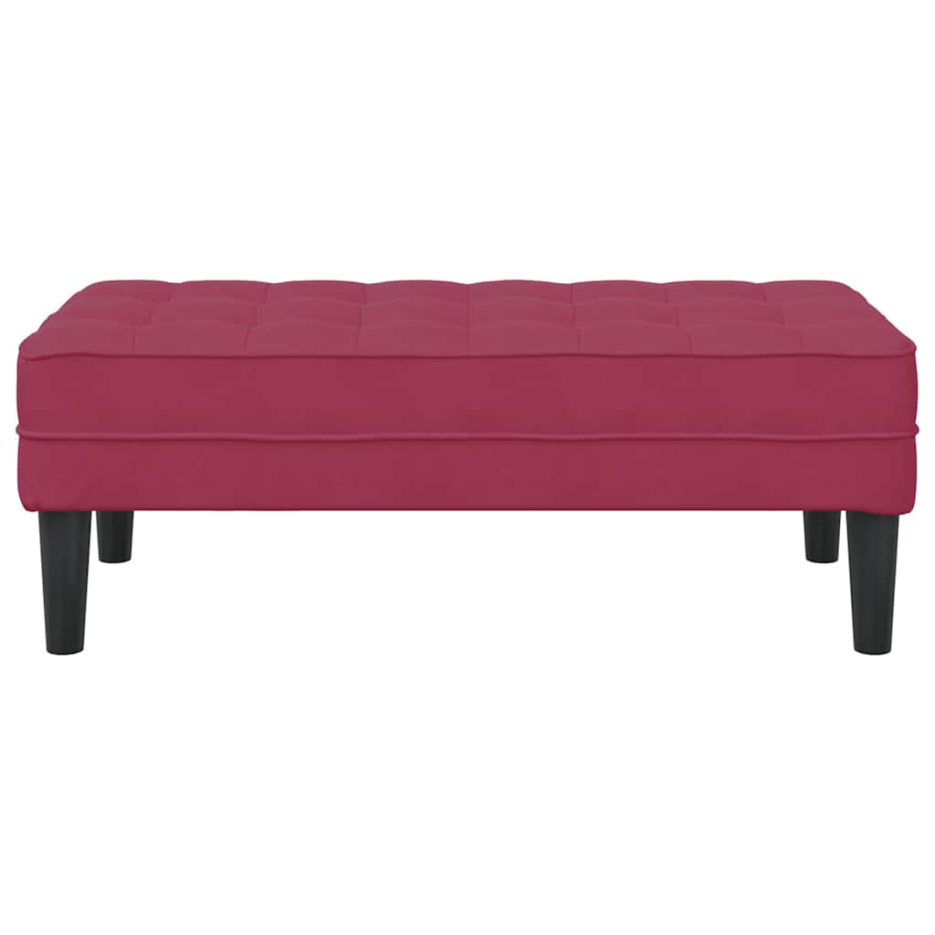 vidaXL παγκάκι με μαξιλάρι Κόκκινο 113 x 57 x 39 εκ. Βελούδο