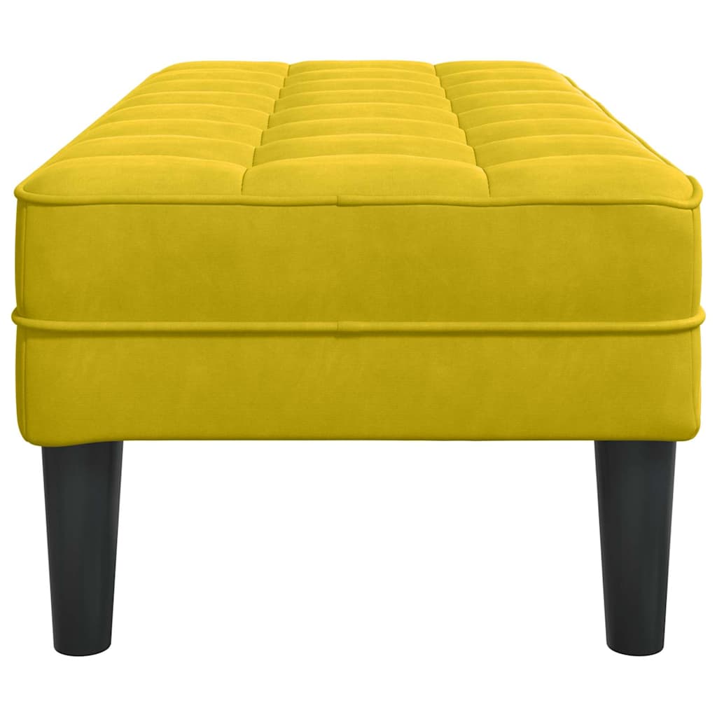 vidaXL παγκάκι με μαξιλάρι Κίτρινο 113 x 57 x 39 εκ. Βελούδο