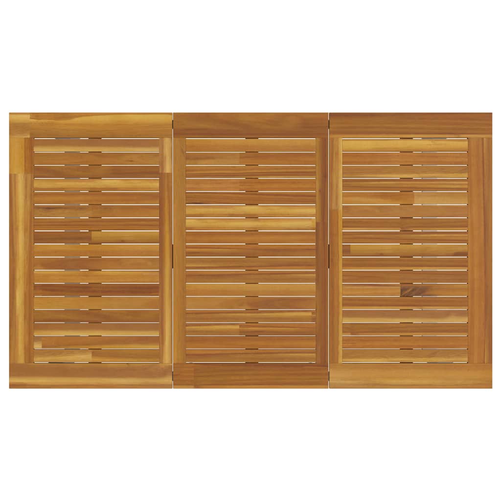 vidaXL Τραπέζι Κήπου Γκρι 140 x 80 x 75 cm Στερεό Ξύλο Ακακίας