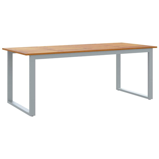 vidaXL Τραπέζι Κήπου Γκρι 200 x 90 x 75 cm Στερεό Ξύλο Ακακίας