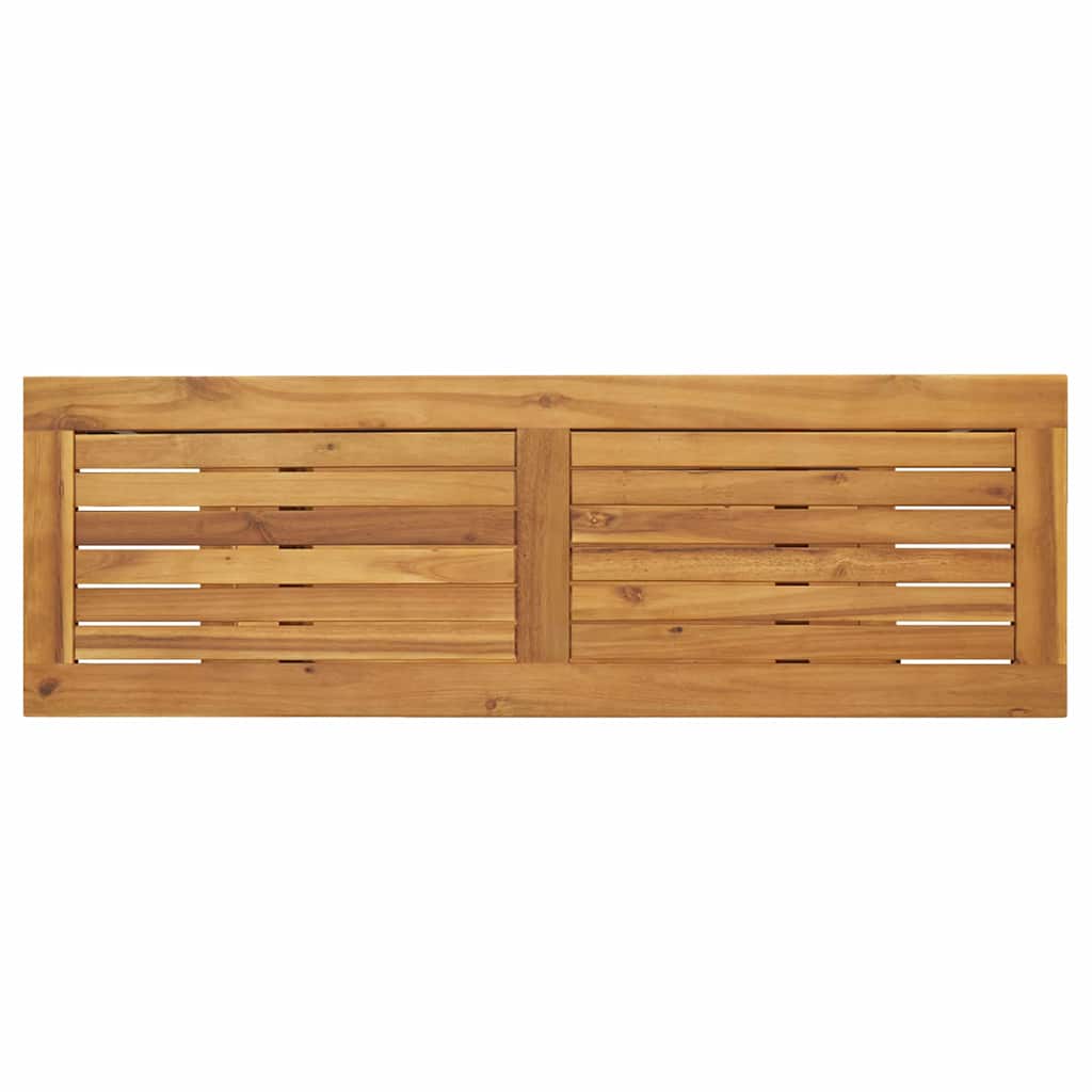 vidaXL Εξωτερικό Τραπέζι με ράφι Φυσικό και Γκρι 110 x 35 x 75 cm