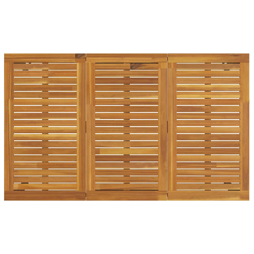 vidaXL Εξωτερικό Τραπέζι Φυσικό και Μαύρο 150 x 90 x 75 cm