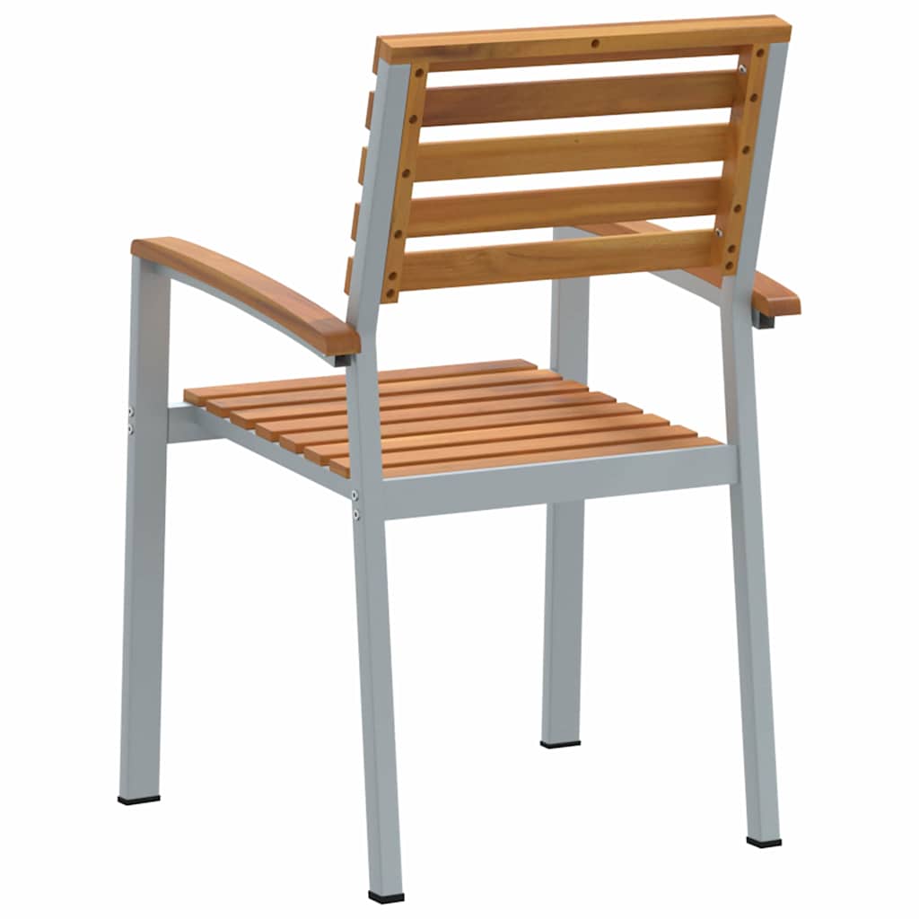 vidaXL Καρέκλα Κήπου 4 pcs Καφέ 56 x 57 x 87 εκ Στερεό Ξύλο Ακακίας