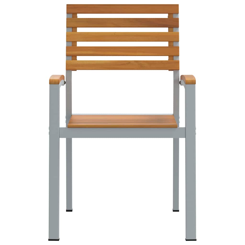 vidaXL Καρέκλα Κήπου 4 pcs Καφέ 56 x 57 x 87 εκ Στερεό Ξύλο Ακακίας