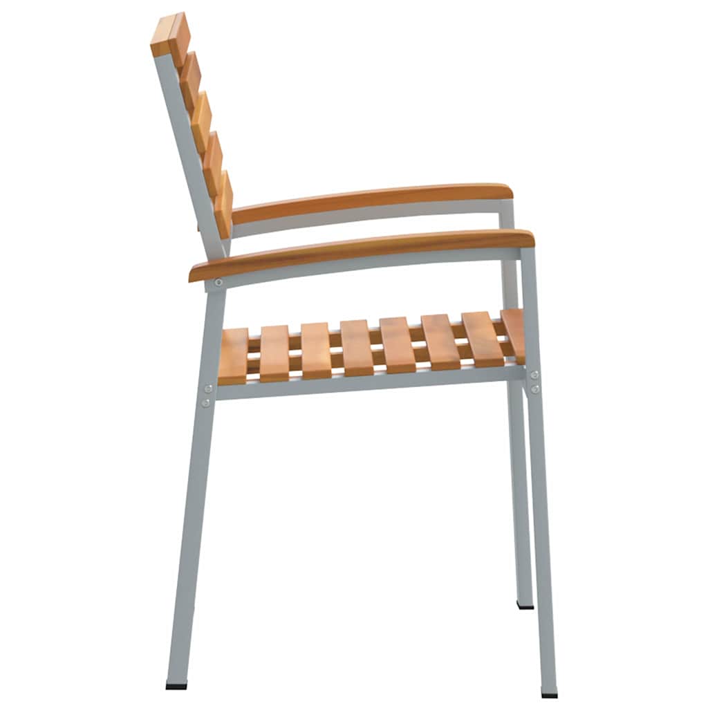 vidaXL Καρέκλα Κήπου 4 pcs Καφέ 56 x 57 x 87 εκ Στερεό Ξύλο Ακακίας