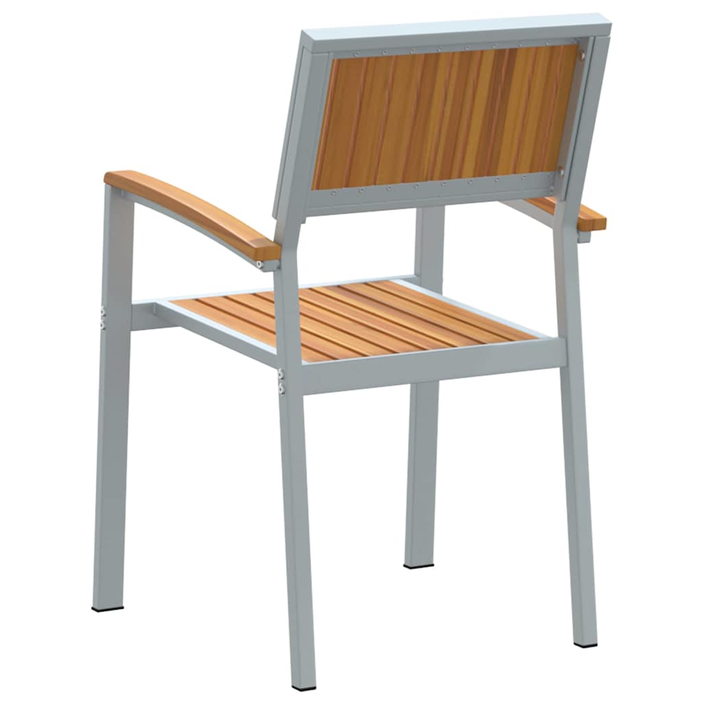 vidaXL Στοιβαζόμενη Καρέκλα 4 pcs Καφέ 56 x 57 x 87 εκ