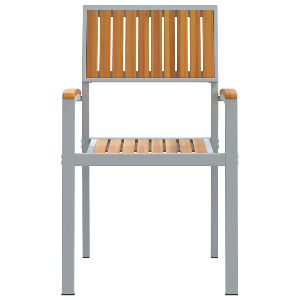vidaXL Στοιβαζόμενη Καρέκλα 4 pcs Καφέ 56 x 57 x 87 εκ
