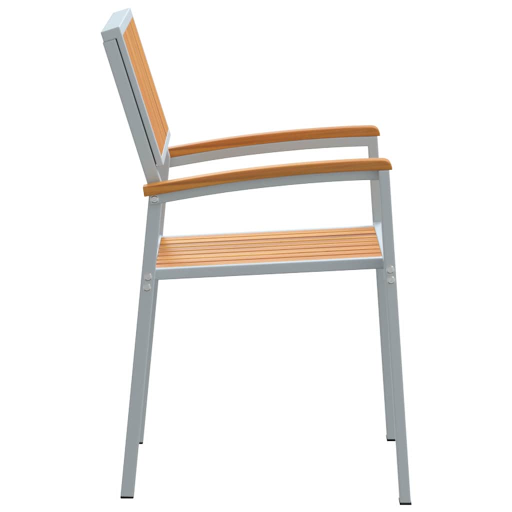 vidaXL Στοιβαζόμενη Καρέκλα 4 pcs Καφέ 56 x 57 x 87 εκ