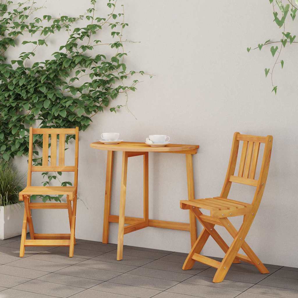 vidaXL Καρέκλες εξωτερικής βεράντας 2 pcs Στερεό Ξύλο Ακακίας