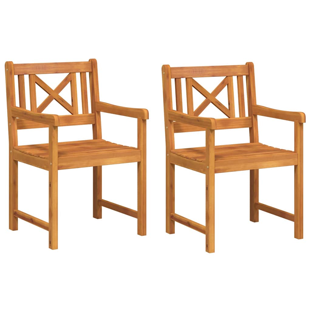 vidaXL Εξωτερικός πάγκος 2 pcs Φυσικό 56 x 55,5 x 90 εκ.