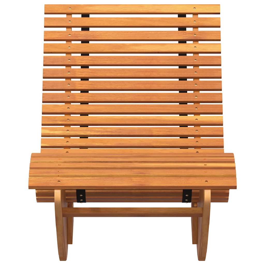 vidaXL Ξαπλώστρα 2 pcs Καφέ 154 x 60 x 74 εκ Στερεό Ξύλο Ακακίας