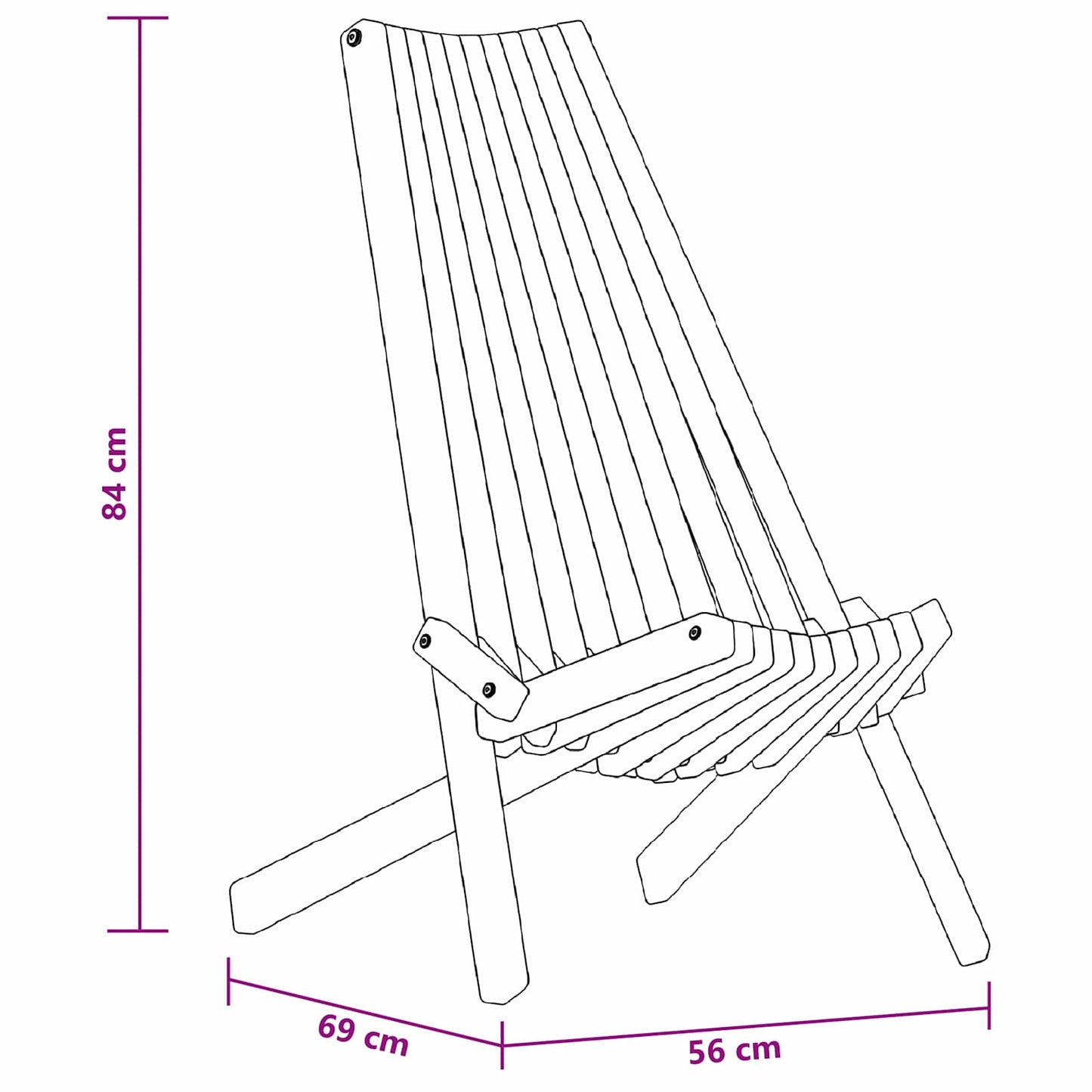 vidaXL Καρέκλα 2 pcs Καφέ 69 x 56 x 84 εκ. Στερεό Ξύλο Ακακίας