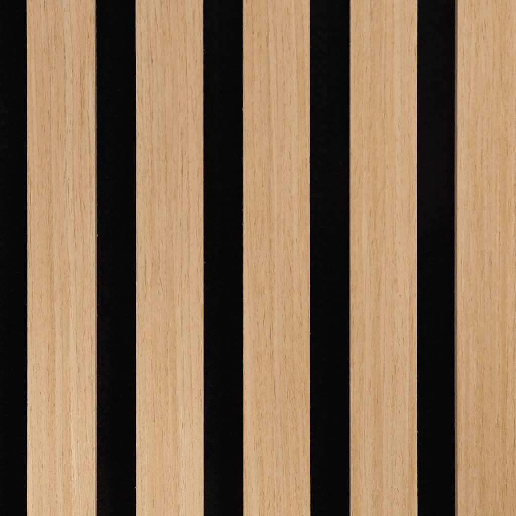 vidaXL Ακουστικά πάνελ τοίχου 2 τεμάχια με σχισμές καπλαμά δρυός