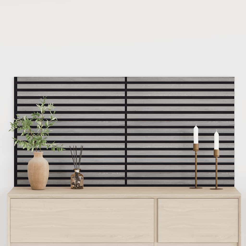 vidaXL Ακουστικά πάνελ τοίχου 2 τεμάχια με σχισμές καπλαμά δρυός