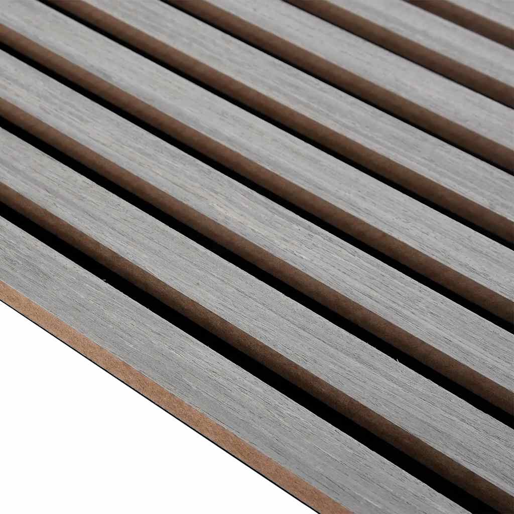 vidaXL Ακουστικά πάνελ τοίχου 2 τεμάχια με σχισμές καπλαμά δρυός