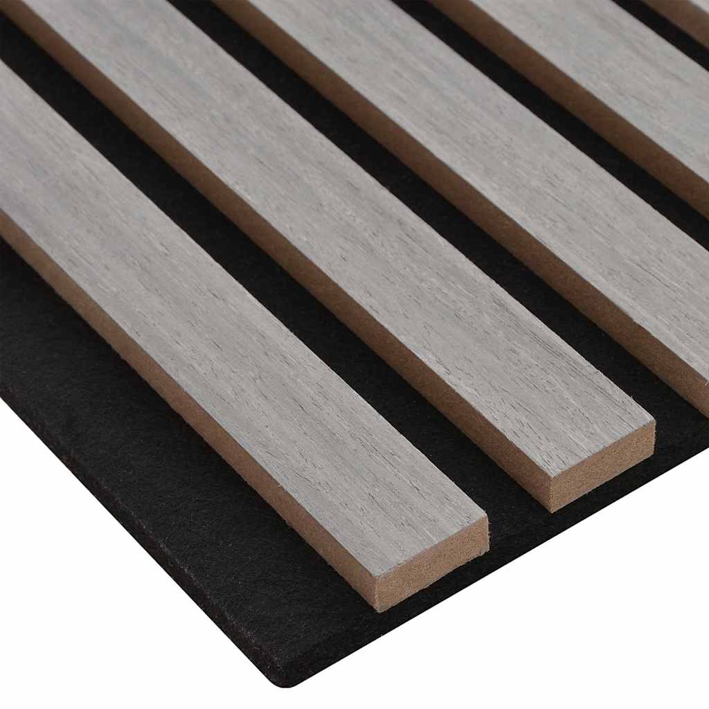 vidaXL Ακουστικά πάνελ τοίχου 2 τεμάχια με σχισμές καπλαμά δρυός