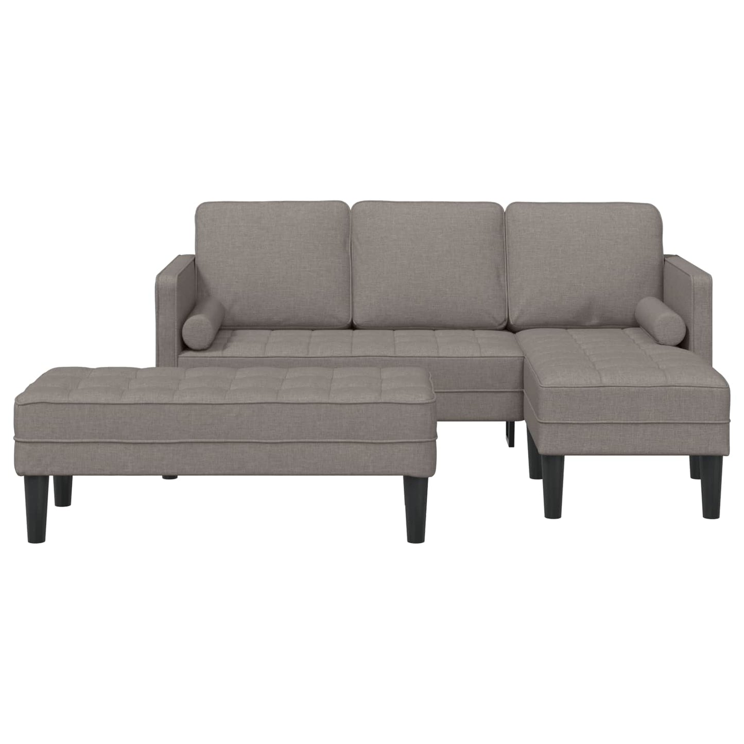 vidaXL Σετ Καναπέ με μαξιλάρι 2 pcs Taupe Πολυεστέρας