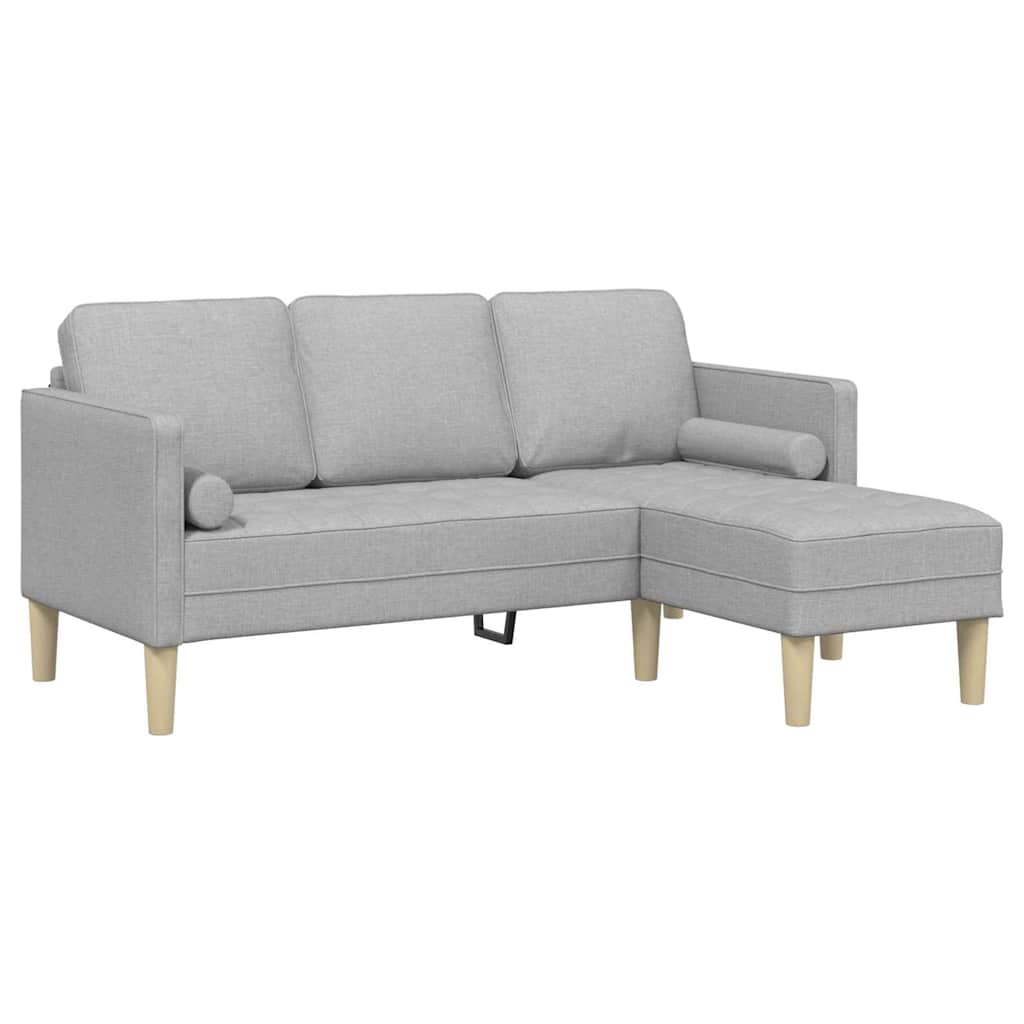 vidaXL Σετ Καναπέ 2 pcs Σκίουρος Γκρί 173 x 131 x 67 εκ Πολυεστέρας