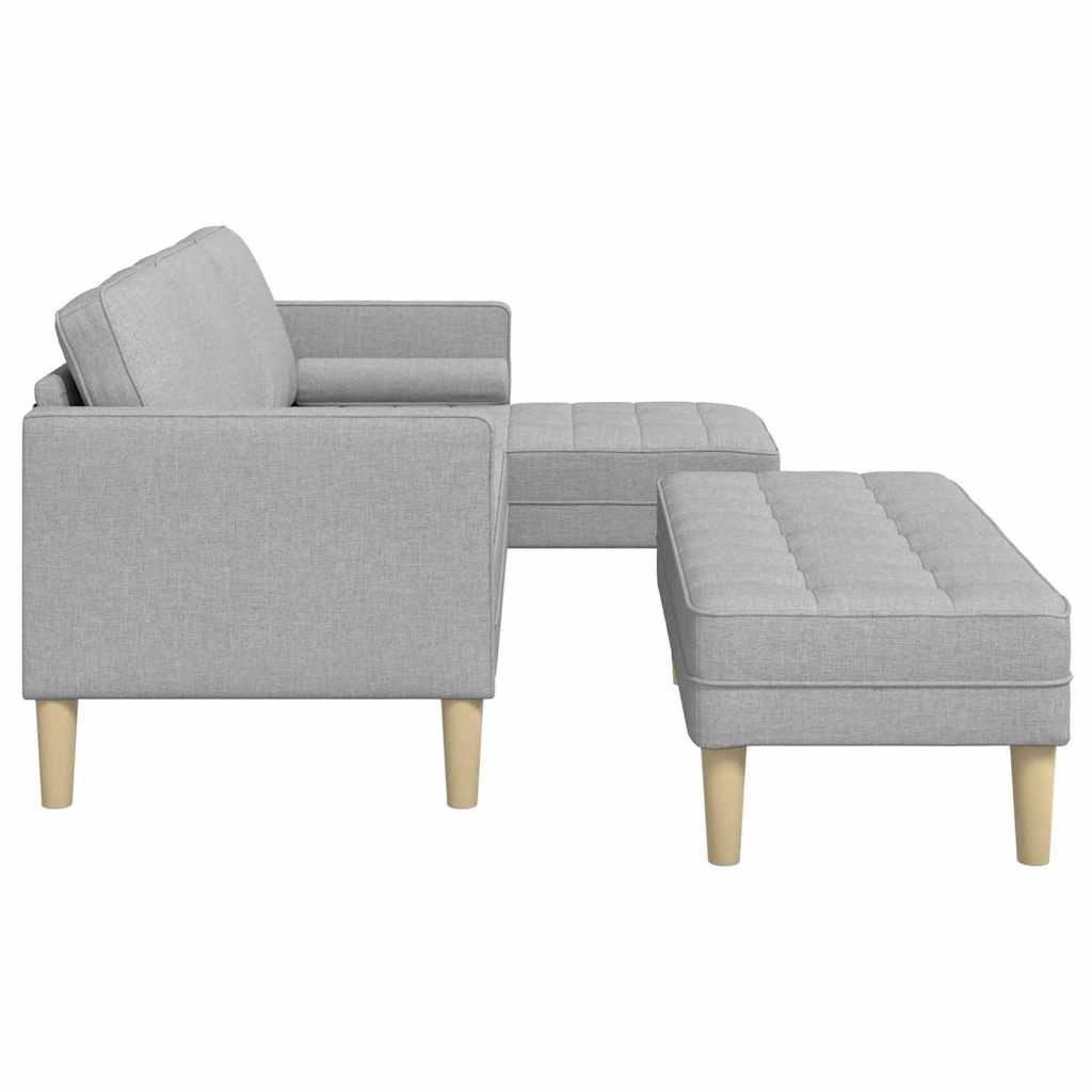 vidaXL Σετ Καναπέ 2 pcs Σκίουρος Γκρί 173 x 131 x 67 εκ Πολυεστέρας