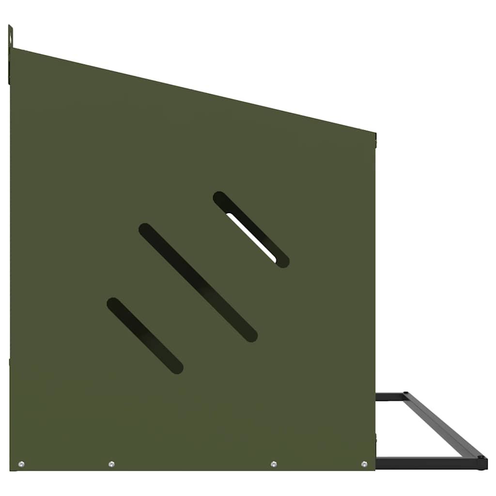 vidaXL Κουτί φωλιάσματος κοτόπουλου 4διαμερίσματα Ελαιοπράσινο μέταλλο