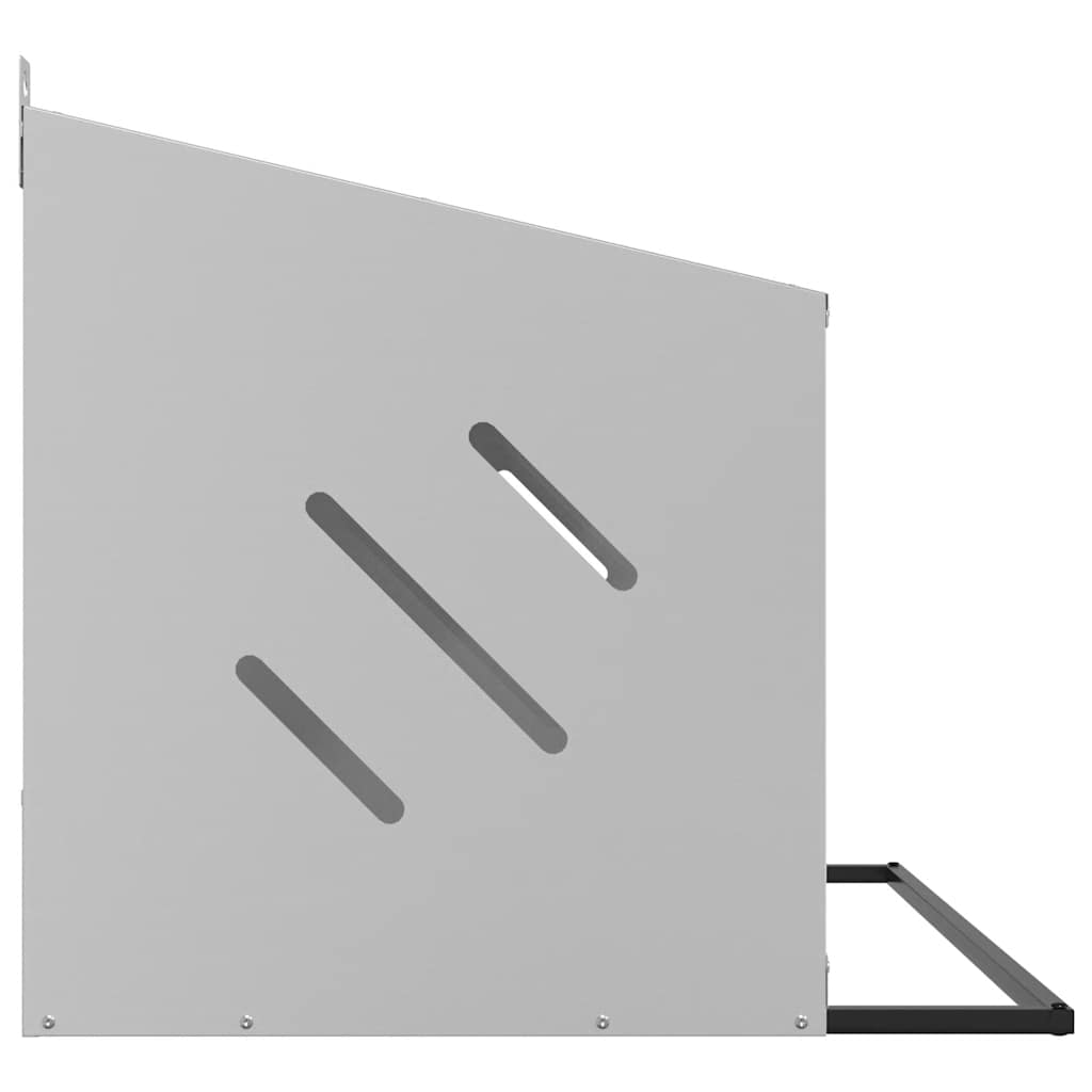 vidaXL Κουτί φωλιάς κοτόπουλου με 3 θήκες γαλβανισμένο ασήμι μέταλλο